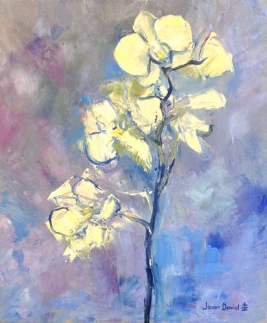 Original Abstract Floral Paintings by Jean David