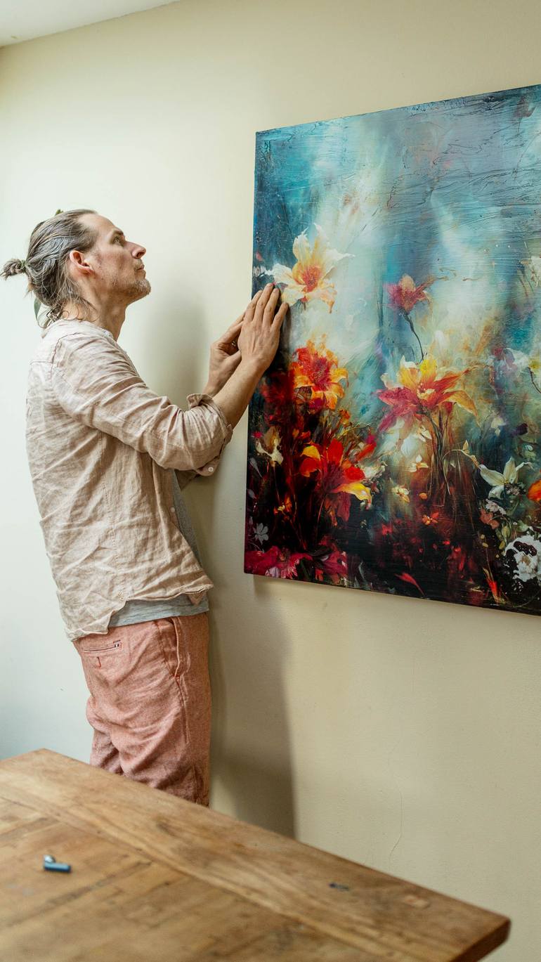 Original Realism Floral Mixed Media by Teis Albers