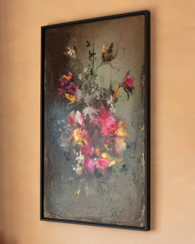 Original Floral Mixed Media by Teis Albers