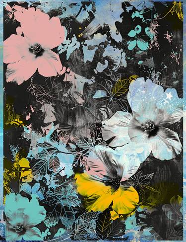 Original Pop Art Floral Mixed Media by Teis Albers