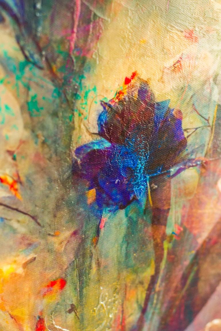Original Pop Art Floral Collage by Teis Albers