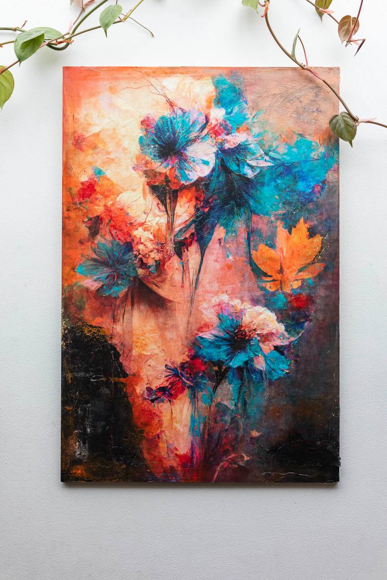 Original Pop Art Floral Painting by Teis Albers