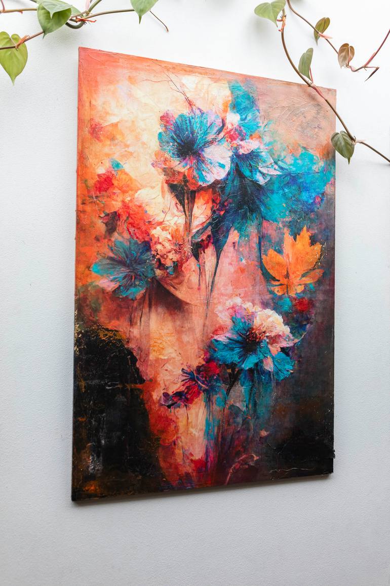 Original Pop Art Floral Painting by Teis Albers