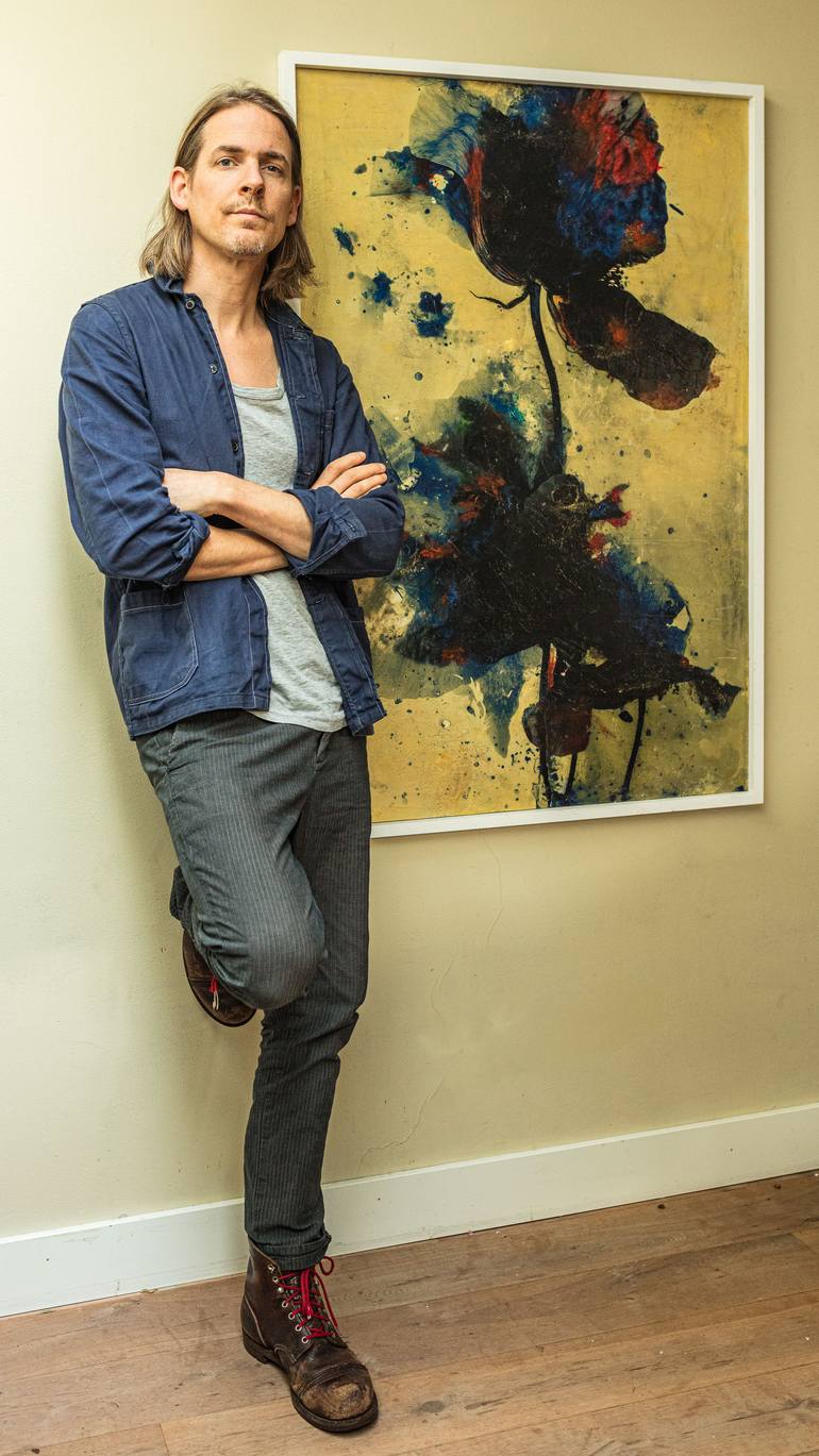 Original Pop Art Floral Mixed Media by Teis Albers