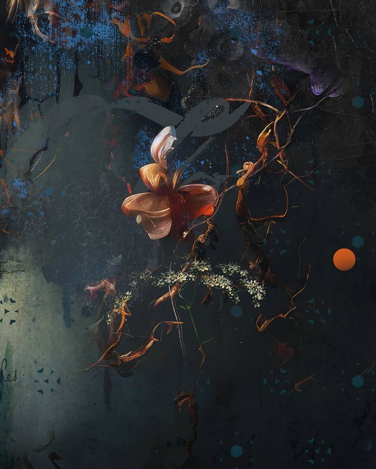 Original Figurative Floral Mixed Media by Teis Albers