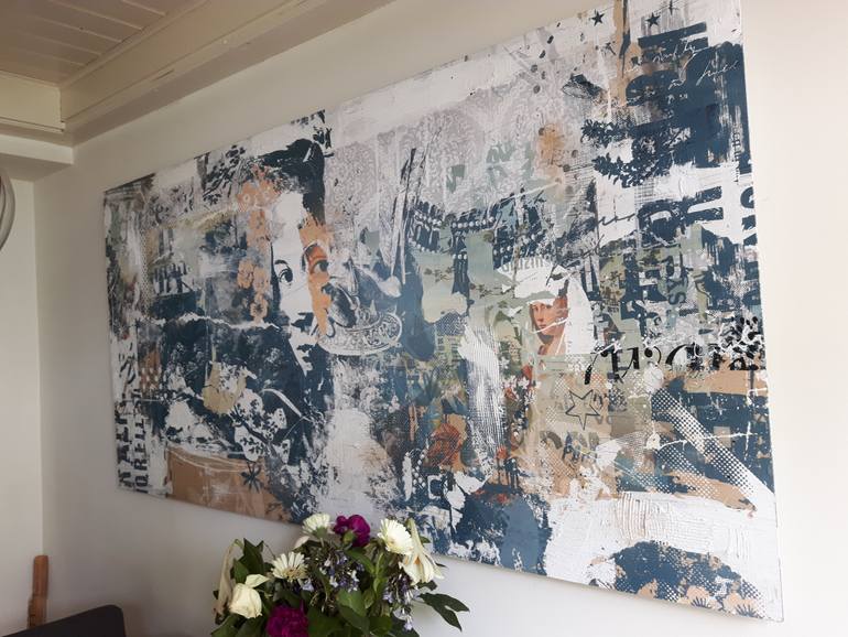 Original Abstract Nature Mixed Media by Teis Albers