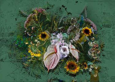 Original Realism Floral Mixed Media by Teis Albers