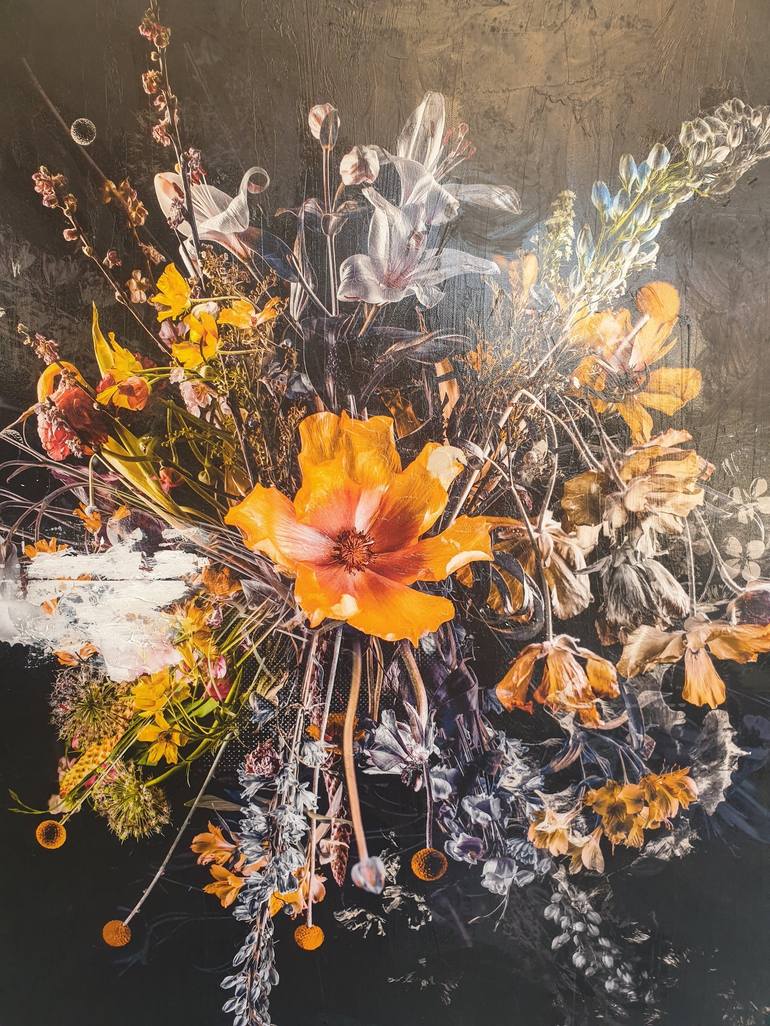 Original Realism Floral Mixed Media by Teis Albers