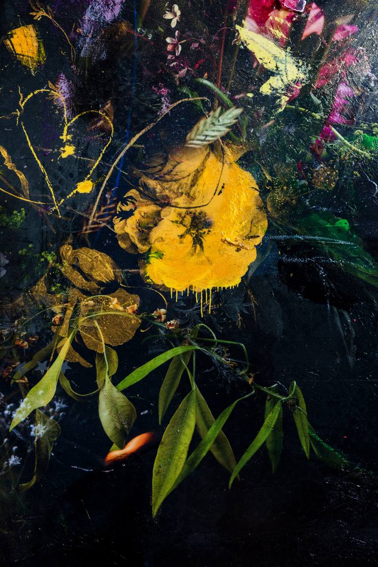 Original Realism Floral Mixed Media by Teis Albers