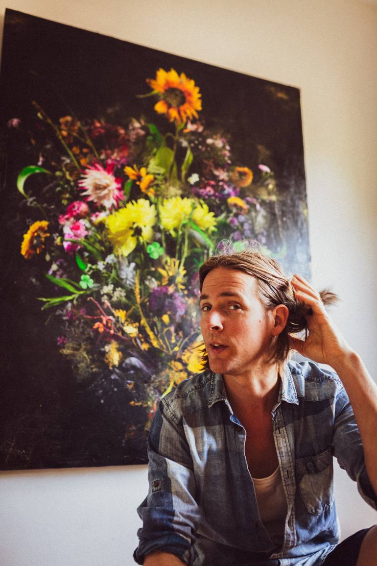 Original Realism Floral Mixed Media by Teis Albers