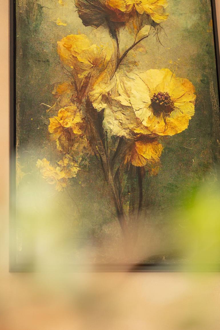 Original Realism Floral Mixed Media by Teis Albers