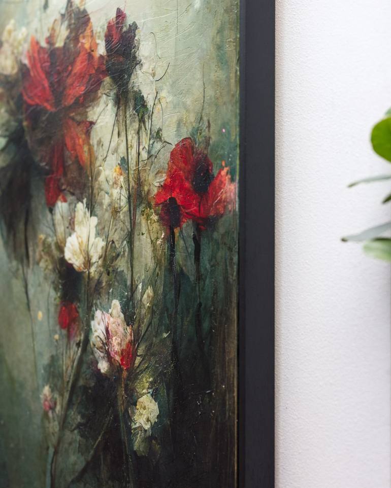 Original Floral Mixed Media by Teis Albers