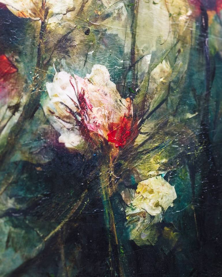 Original Realism Floral Mixed Media by Teis Albers