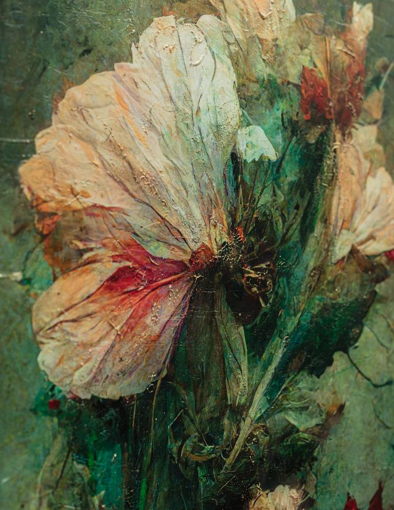 Original Realism Floral Mixed Media by Teis Albers