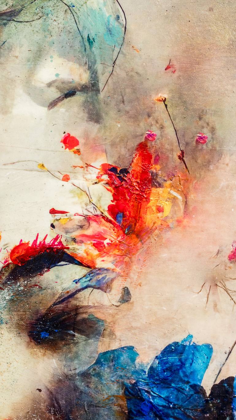 Original Realism Floral Mixed Media by Teis Albers