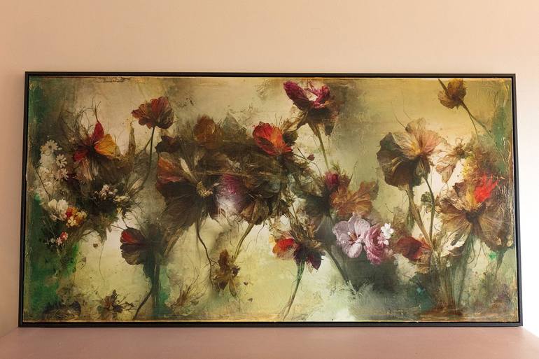 Original Floral Mixed Media by Teis Albers