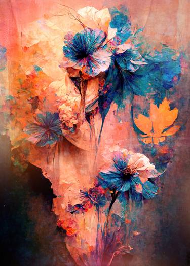 Original Realism Floral Mixed Media by Teis Albers