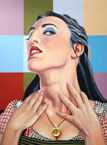 Original Portraiture Pop Culture/Celebrity Mixed Media by Leonardo Montoya