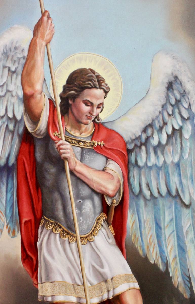 Saint Michael Painting by Leonardo Montoya | Saatchi Art