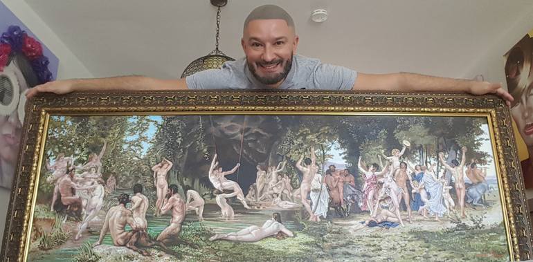 Original Classical mythology Painting by Leonardo Montoya