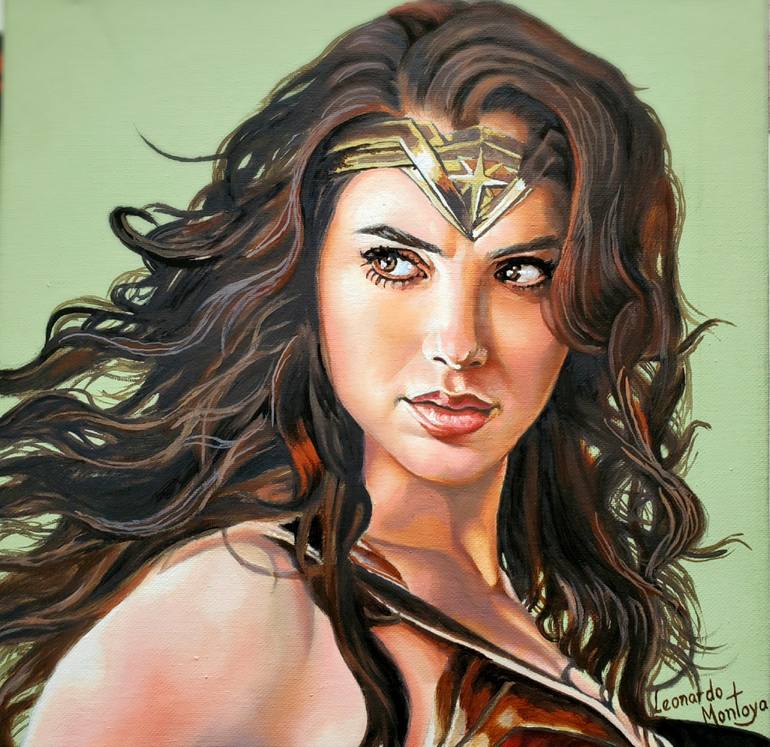 Gal Gadot Colored Pencil Drawing Original Wonder Woman Art The Best Porn Website 