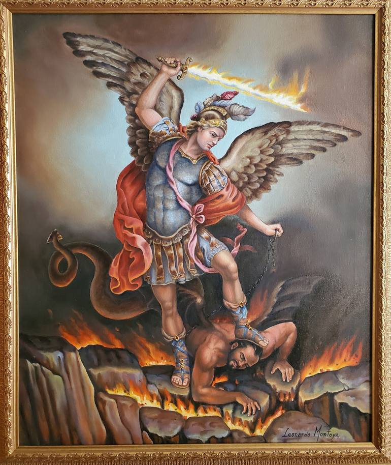 Saint Michael Painting by Leonardo Montoya Saatchi Art