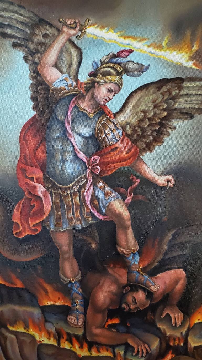 Original Figurative Religious Painting by Leonardo Montoya