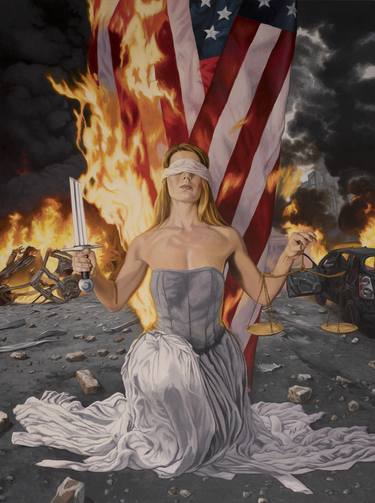 Original Figurative Political Paintings by Joe Ruiz