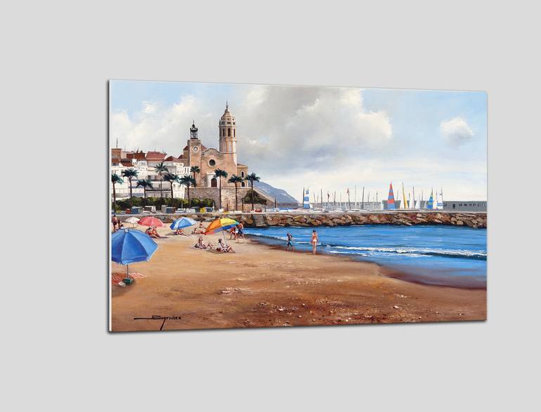 Original Fine Art Beach Painting by Jordi Sugranes