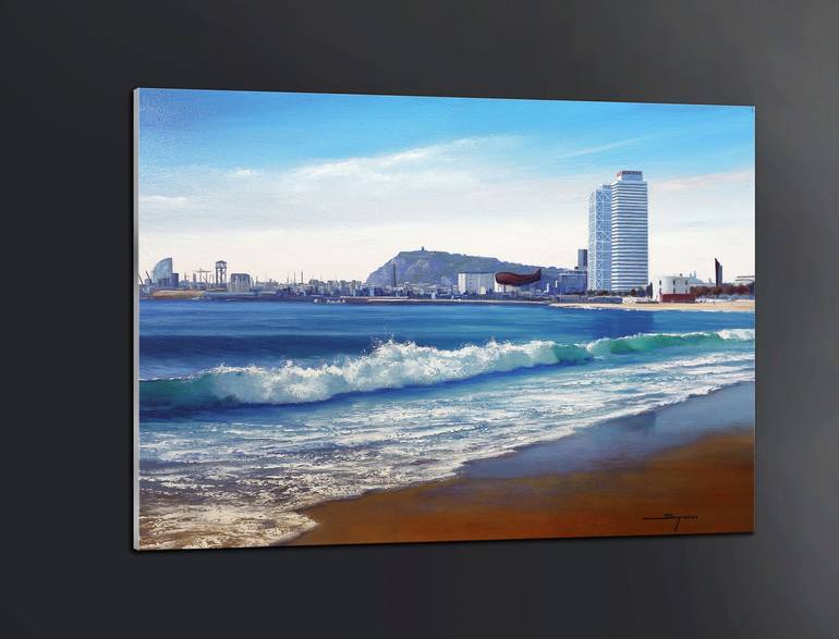 Original Beach Painting by Jordi Sugranes