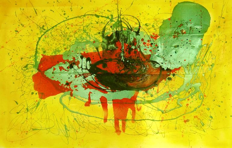 Original Abstract Expressionism Abstract Painting by Andrei Autumn