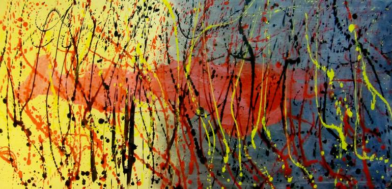 Original Abstract Expressionism Abstract Painting by Andrei Autumn