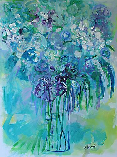 Original Abstract Floral Paintings by Jen Dacota