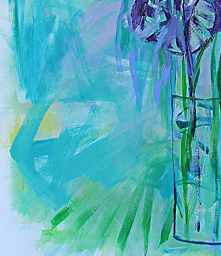 Original Abstract Floral Painting by Jen Dacota