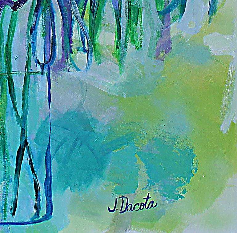 Original Abstract Floral Painting by Jen Dacota