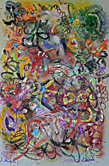 Original Abstract Expressionism Abstract Paintings by Jen Dacota