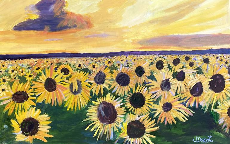 Original Abstract Expressionism Landscape Paintings by Jen Dacota