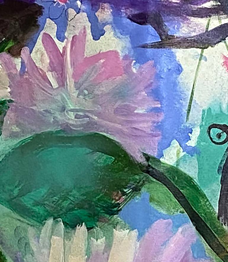 Original Abstract Floral Painting by Jen Dacota