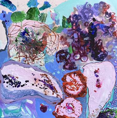 Print of Abstract Floral Paintings by Jen Dacota