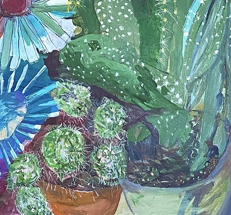 Original Abstract Botanic Painting by Jen Dacota