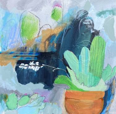 Original Abstract Expressionism Botanic Paintings by Jen Dacota