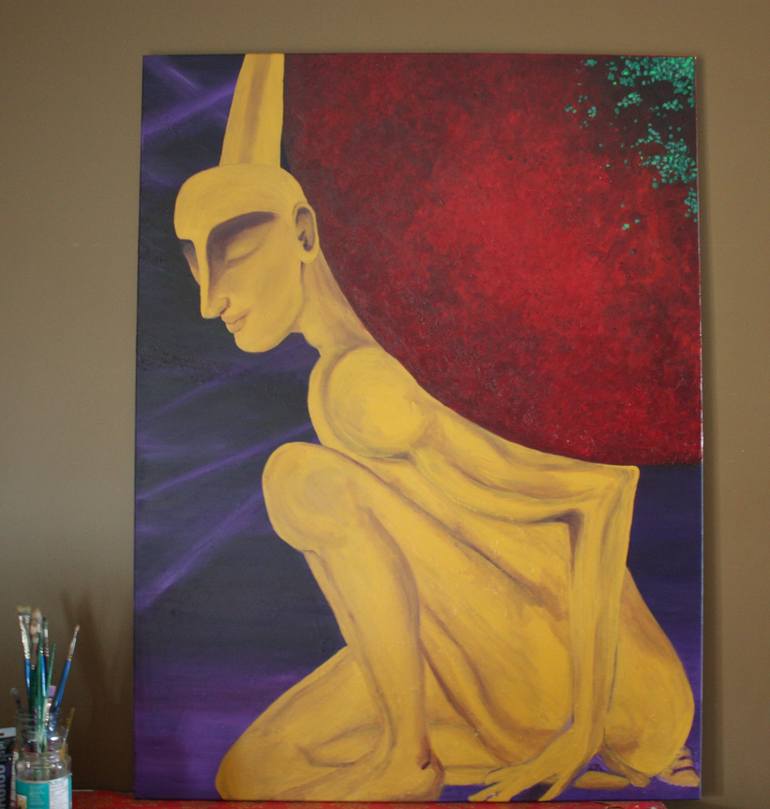 Original Abstract Classical mythology Painting by Michelle Randle