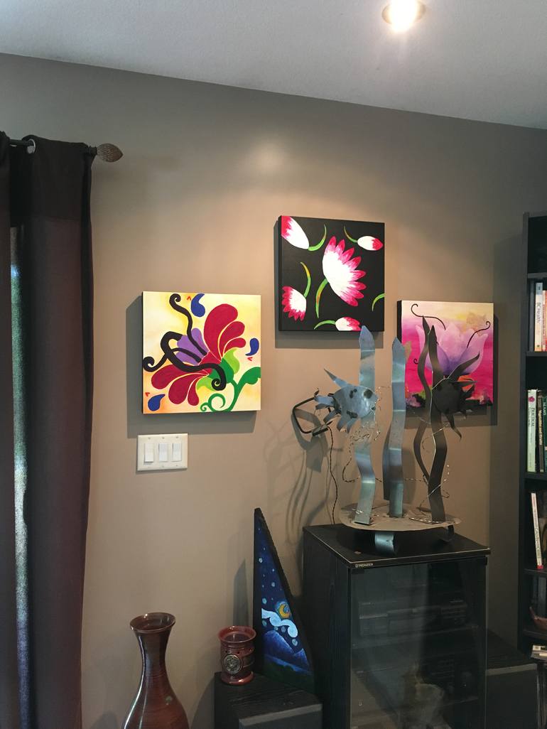 Original Abstract Floral Painting by Michelle Randle