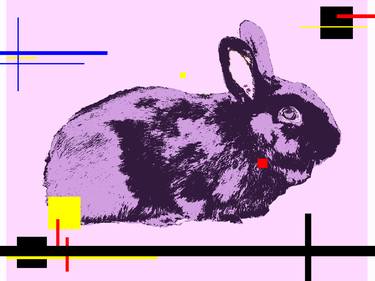Ode to Mondrian: Black Rabbit - Limited Edition of 5 thumb