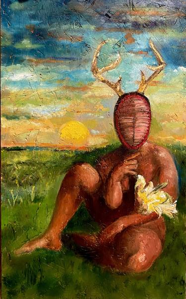 Original Expressionism Classical mythology Painting by Lawrence Aarons