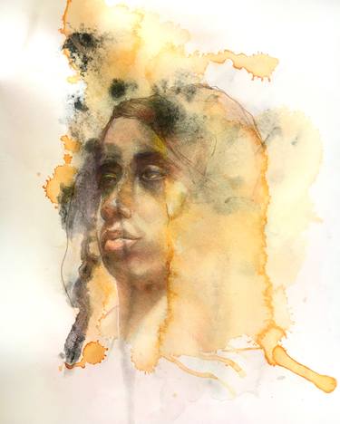 Print of Abstract Portrait Mixed Media by Lawrence Aarons