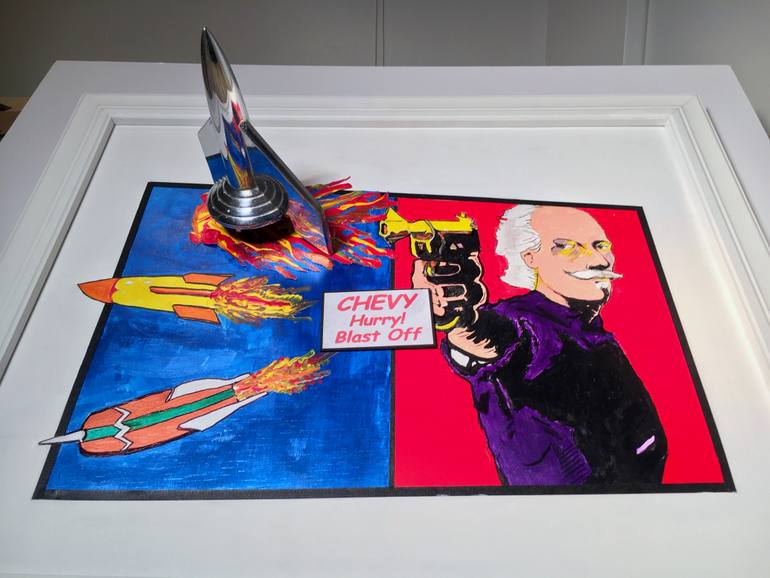 Original Art Deco Comics Painting by Lawrence Aarons