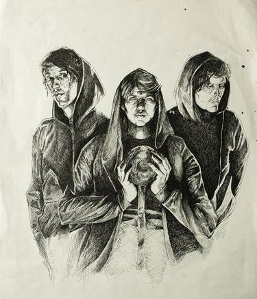 Original Figurative People Drawings by Saturnine I