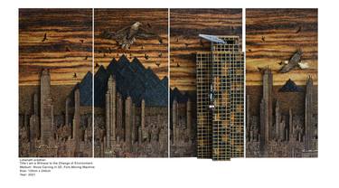 Original Surrealism Architecture Mixed Media by Lokanath Pradhan