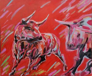 Original Figurative Animal Paintings by Anna Bartnicka